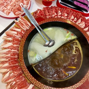 Pipa Mountain Hot Pot - Lamb & meat ring, pork belly, fried tofu skin (IG: @mylifeaskat_) - Hot Pot Near Me - Seattle, Washington Pipa Mountain Hot Pot - Lamb & meat ring, pork belly, fried tofu skin (IG: @mylifeaskat_) - Hot Pot Near Me - Seattle, Washington