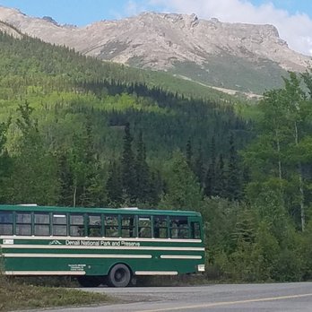 Denali National Park - Famous bus of the park. Not very comfortable though! - Hiking Near Me - Mckinley Park, Alaska
