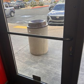 Firehouse Subs - Hard to see it, but this door was completely filthy and disgusting - Fast Food Near Me - Saint George, Utah