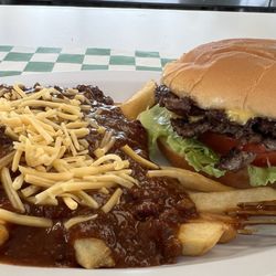 Ferrell's Snappy Service - Double cheeseburger with chili cheese fries.