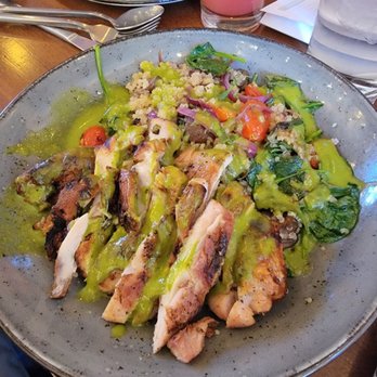 Sage Leaf - Marinated Grilled Chicken Thigh Bowl - New American Near Me - Incline Village, Nevada Sage Leaf - Marinated Grilled Chicken Thigh Bowl - New American Near Me - Incline Village, Nevada