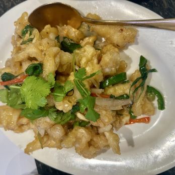 Golden Delight #1 - D15 squid with basil sauce - Vietnamese Near Me - Rosemead, California