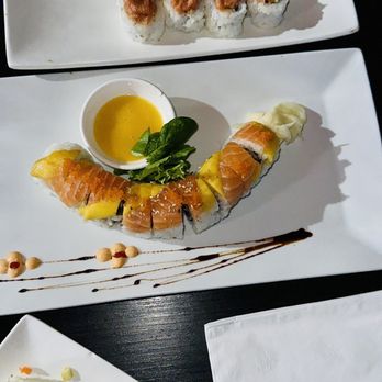Nori Maki Bar - Spicy tuna roll (top) Mango tango roll (middle) Heart attack roll (bottom) - Sushi Bars Near Me - Fort Collins, Colorado