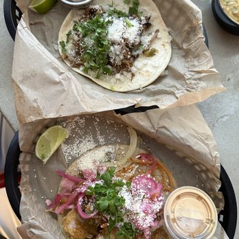 Torchy's Tacos - Tacos! I had shrimp and hubbie had barbacoa. Also the queso was fire! - Tacos Near Me - Austin, Texas