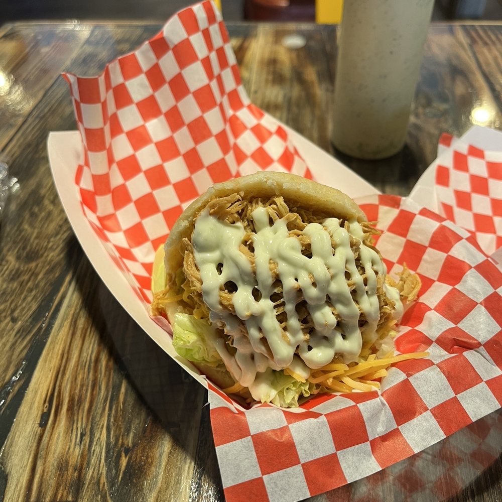 Arempas - Orem - a sandwich in a basket - Venezuelan Near Me - Orem, Utah