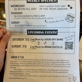 Wolfden Brewing Company - Daily Specials - Brewpubs Near Me - Bloomingdale, Illinois Wolfden Brewing Company - Daily Specials - Brewpubs Near Me - Bloomingdale, Illinois