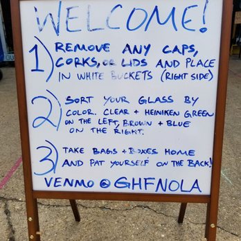 Glass Half Full - Pat yourself on the back! - Recycling Center Near Me - New Orleans, Louisiana Glass Half Full - Pat yourself on the back! - Recycling Center Near Me - New Orleans, Louisiana
