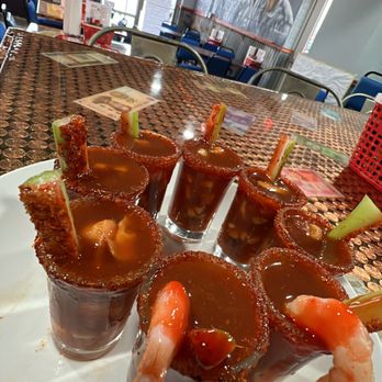 Tomateros Seafood - Tomateros shots
Callo,Pulpo,Shrimp in a shot in special sauce - Seafood Near Me - Dallas, Texas Tomateros Seafood - Tomateros shots
Callo,Pulpo,Shrimp in a shot in special sauce - Seafood Near Me - Dallas, Texas