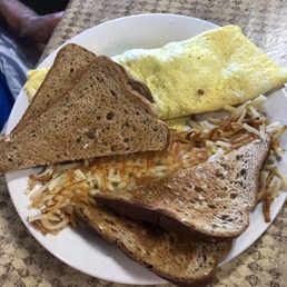 Sausage and cheese omelet. Sausage and cheese omelet.