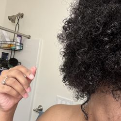 My hair after washing it after the appointment. Fried!!!