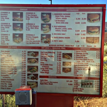 Bob's Burgers - Just showing the drive through menu at Bob's Burger. - American Near Me - Rio Rancho, New Mexico