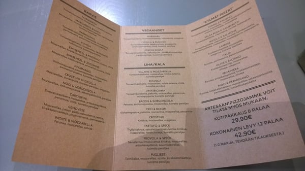 Menu photo 2 Pizzarium Helsinki, 18