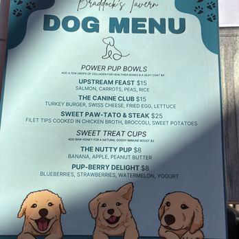 Braddock's - Dog menu - New American Near Me - Medford, New Jersey