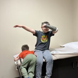 Center For Orthopedics - Having fun while waiting for doctor