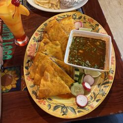 Mother birria quesadilla! Good enough for 2 people. I got full by just looking at this! Good food and drinks