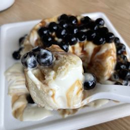 Brown sugar boba soufflé pancake
