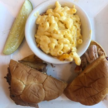 Bobby Q - Half bbq brisket/ half pulled pork and Mac and cheese. - Barbeque Near Me - Phoenix, Arizona Bobby Q - Half bbq brisket/ half pulled pork and Mac and cheese. - Barbeque Near Me - Phoenix, Arizona