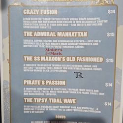 Crazy Craig's Shipwreck Bar & Grill - Menu - Drink Menu on main menu