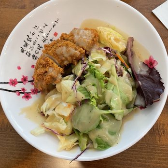 Ginza ramen - Chicken katsu salad - Ramen Near Me - Rochester, Michigan