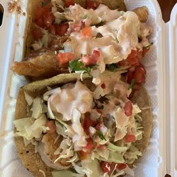 Fried fish and shrimp tacos Fried fish and shrimp tacos