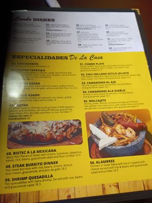 Menu photo 3 La Casita Mexican Restaurant Crystal River, FL