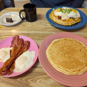 Early Birds Breakfast - Pancake platter and BAE - Breakfast & Brunch Near Me - Saint Louisville, Ohio Early Birds Breakfast - Pancake platter and BAE - Breakfast & Brunch Near Me - Saint Louisville, Ohio