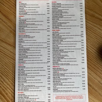 Tengoku - Other side of menu - Japanese Near Me - Henderson, Nevada