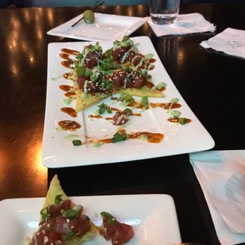 The Woods Jupiter - Ahi tuna sesame wontons,  OUTSTANDING! - New American Near Me - Jupiter, Florida