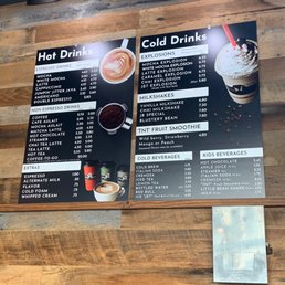 Menu as of July 2023