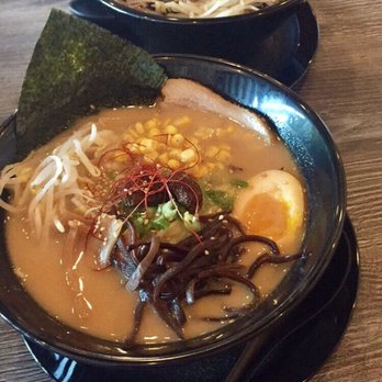 Kokoro Ramen - miso ramen (front) and black garlic pork ramen (back) - Ramen Near Me - Milpitas, California