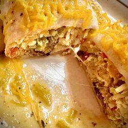 Cowboy Cafe - Killer cross section of the Wash Tub Burrito!