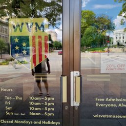 Exterior outside entrance of Wisconsin Veterans Museum - Madison, Wisconsin Exterior outside entrance of Wisconsin Veterans Museum - Madison, Wisconsin