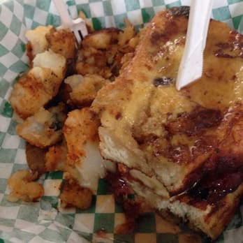 Bellevue Bistro - This is the best French toast ever! Not to mention these potatoes OMG! - Breakfast & Brunch Near Me - Bellevue, Kentucky