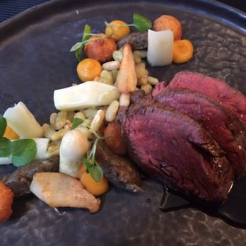 Senses - Beef steak with white bean and asparagus - Modern European Near Me - Amsterdam, New Hampshire Senses - Beef steak with white bean and asparagus - Modern European Near Me - Amsterdam, New Hampshire