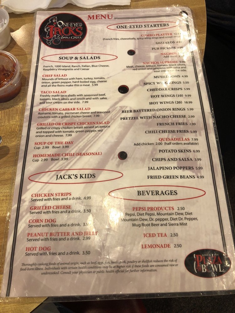 ONEEYED JACKS Sports Bars 3091 Hamilton Blvd, Sioux City, IA