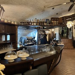 Morgan - The bar and dining room. You eat in a limestone cave!