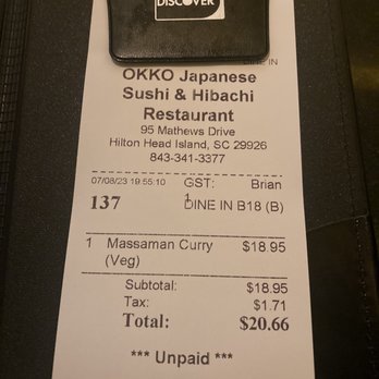OKKO - Massaman Curry Bill - Asian Fusion Near Me - Hilton Head Island, South Carolina