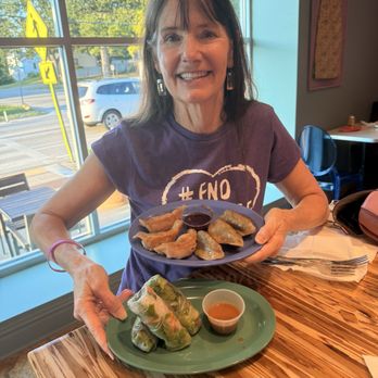 Lona’s Lil Eats - Two apps: spring rolls and dumplings - Barbeque Near Me - Kirkwood, Missouri