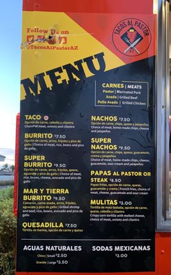 Menu photo 6 Tacos Al Pastor Glendale, AZ