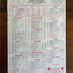 China Wok - Menu