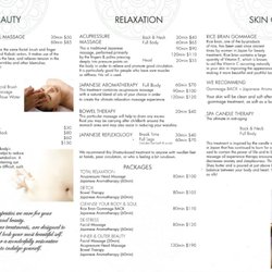 Miki Therapeutics Japan - List of services (August 2016)