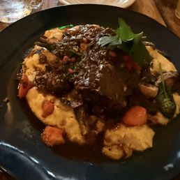 Braised short rib entree.