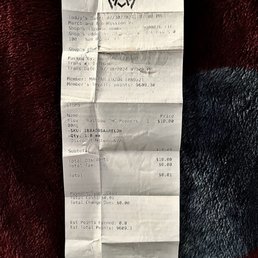 Receipt showing 9000+ points before silent removal, and staff (Amber L) who told me I won raffle Receipt showing 9000+ points before silent removal, and staff (Amber L) who told me I won raffle