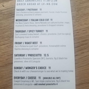 Little Vine - Sandwich Menu - Cheese Shops Near Me - San Francisco, California Little Vine - Sandwich Menu - Cheese Shops Near Me - San Francisco, California