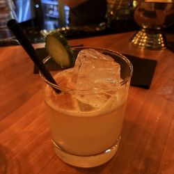 Sid Gold’s Request Room - Menu drink:  LA BAMBA $16 Tequila, Lime, Elderflower Liqueur, Cucumber, Creole Bitters