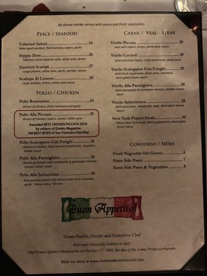 Menu photo 6 Montecatini Ristorante Walnut Creek, CA Menu photo 6 Montecatini Ristorante Walnut Creek, CA