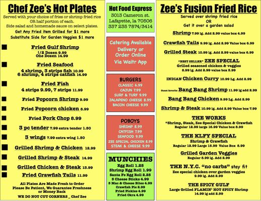 Menu photo 3 Hot Food Express 2 Lafayette, LA Menu photo 3 Hot Food Express 2 Lafayette, LA