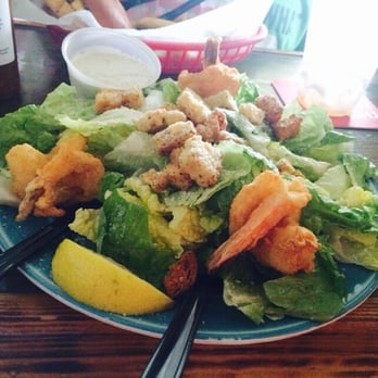 Tide Tables - Caesar salad with fried shrimp - Seafood Near Me - Cortez, Florida Tide Tables - Caesar salad with fried shrimp - Seafood Near Me - Cortez, Florida