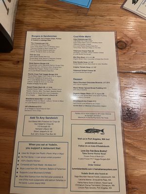 Menu photo 4 Yodelin Leavenworth, WA