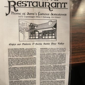 Solvang Restaurant - Scandinavian Near Me - Solvang, California